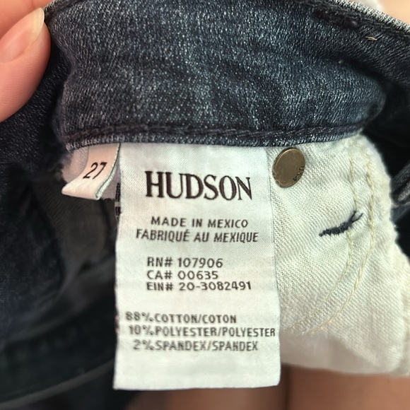 Hudson Ripped Jeans Size 27 Dark Wash Skinny - Picture 4 of 4